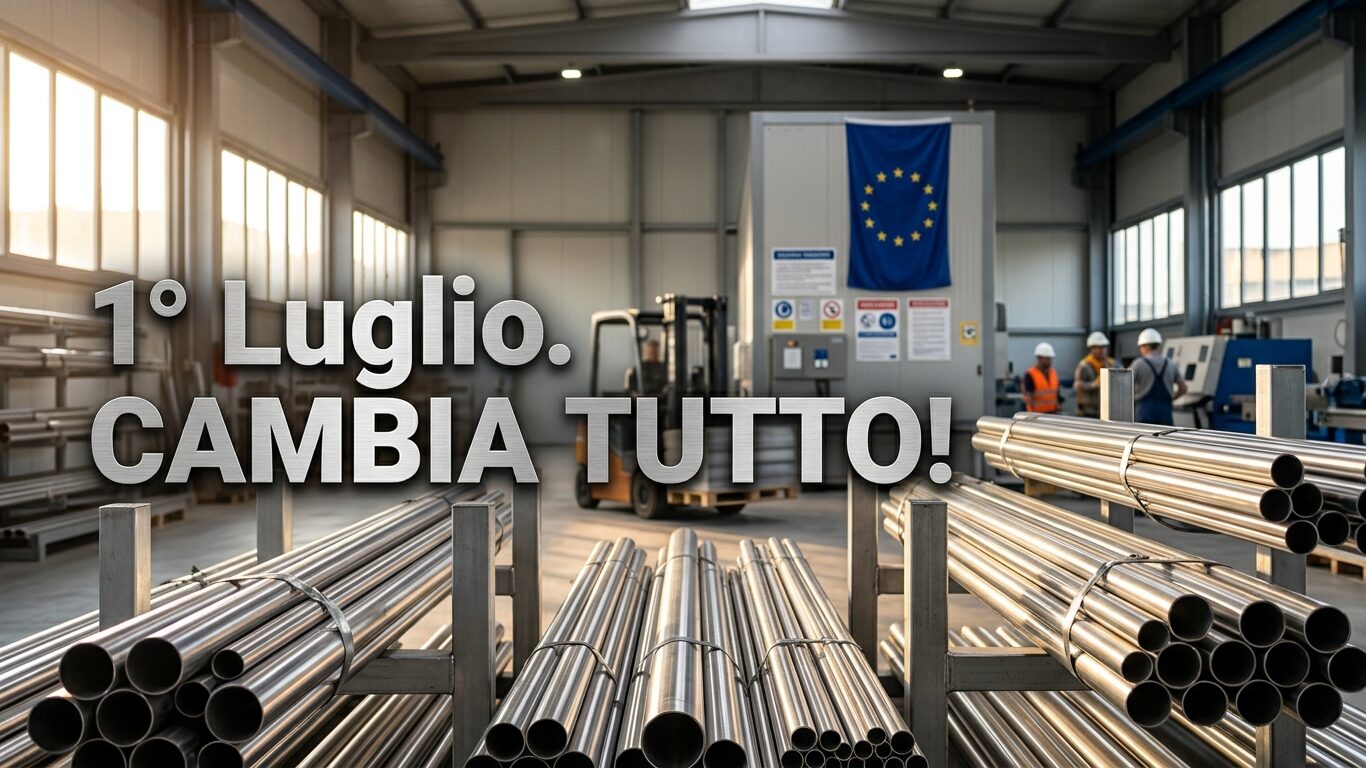 Dal 1° Luglio parte lo scudo UE acciaio 2026
