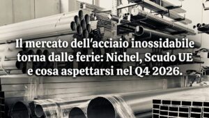 Mercato Acciaio Inox al Rientro dalle Ferie: Nichel, Scudo UE e Cosa Aspettarsi nel Q4 2026